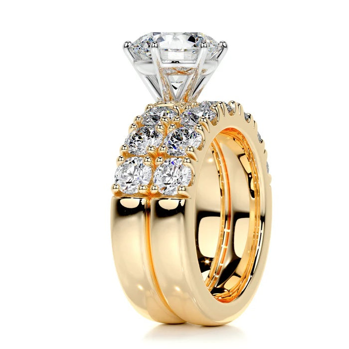 3 CT Solitaire Brilliant Round Diamond Ring with Matching band