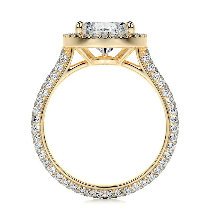 3 CT Solitaire Pear Diamond Accent Ring