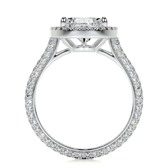 3 CT Solitaire Pear Diamond Accent Ring