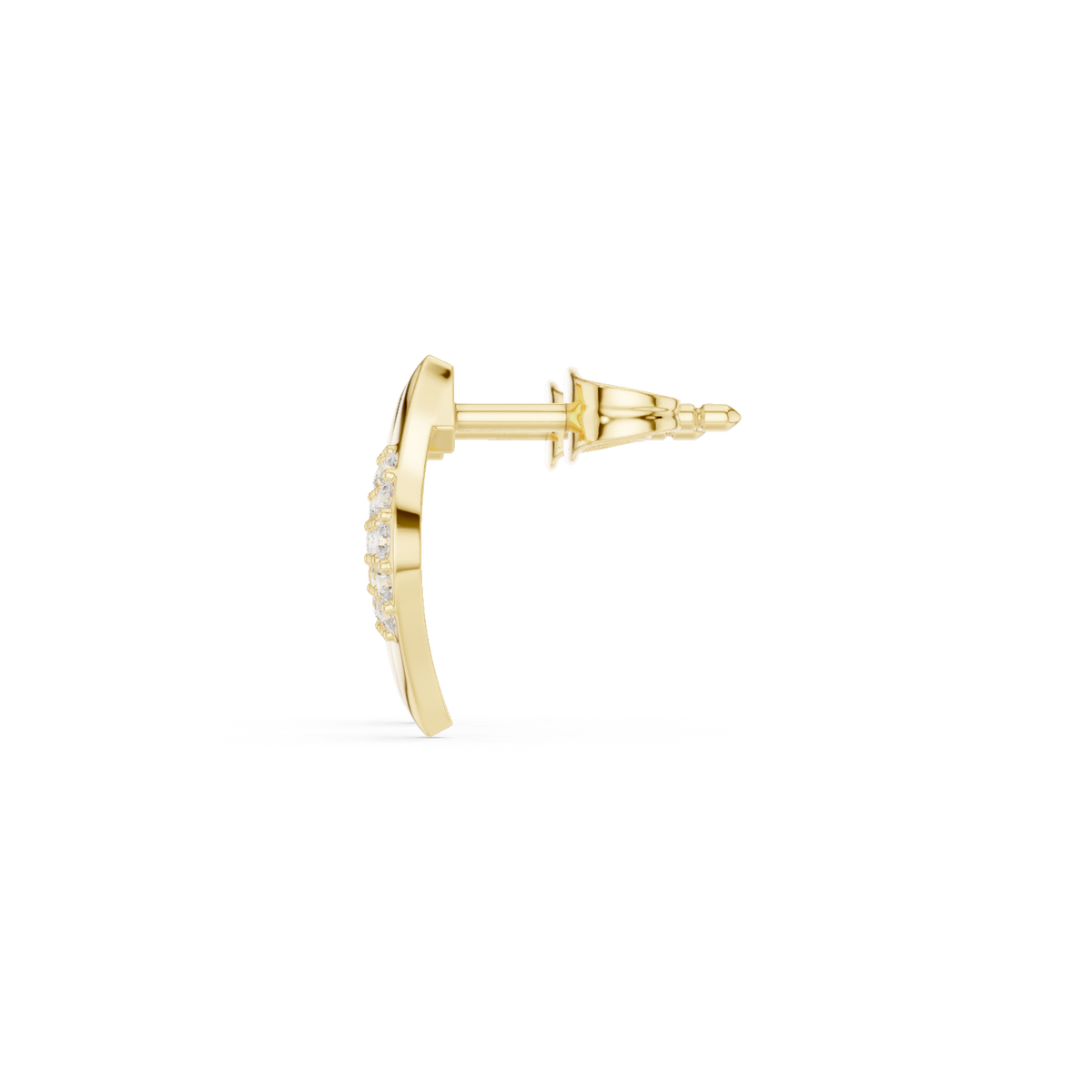 Aveline Geometric Diamond Shield Studs