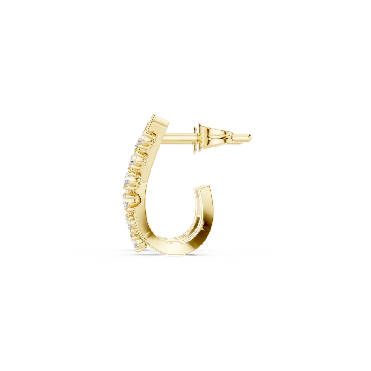 Avelora Crossed Diamond J Hoops