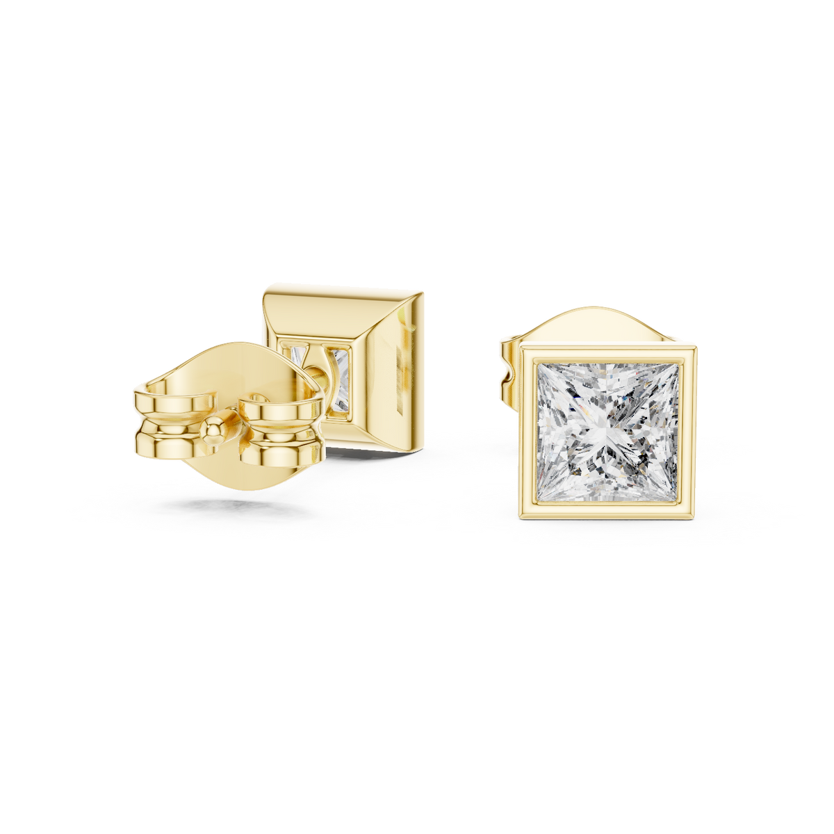 Varelle Princess Diamond Bezel Studs