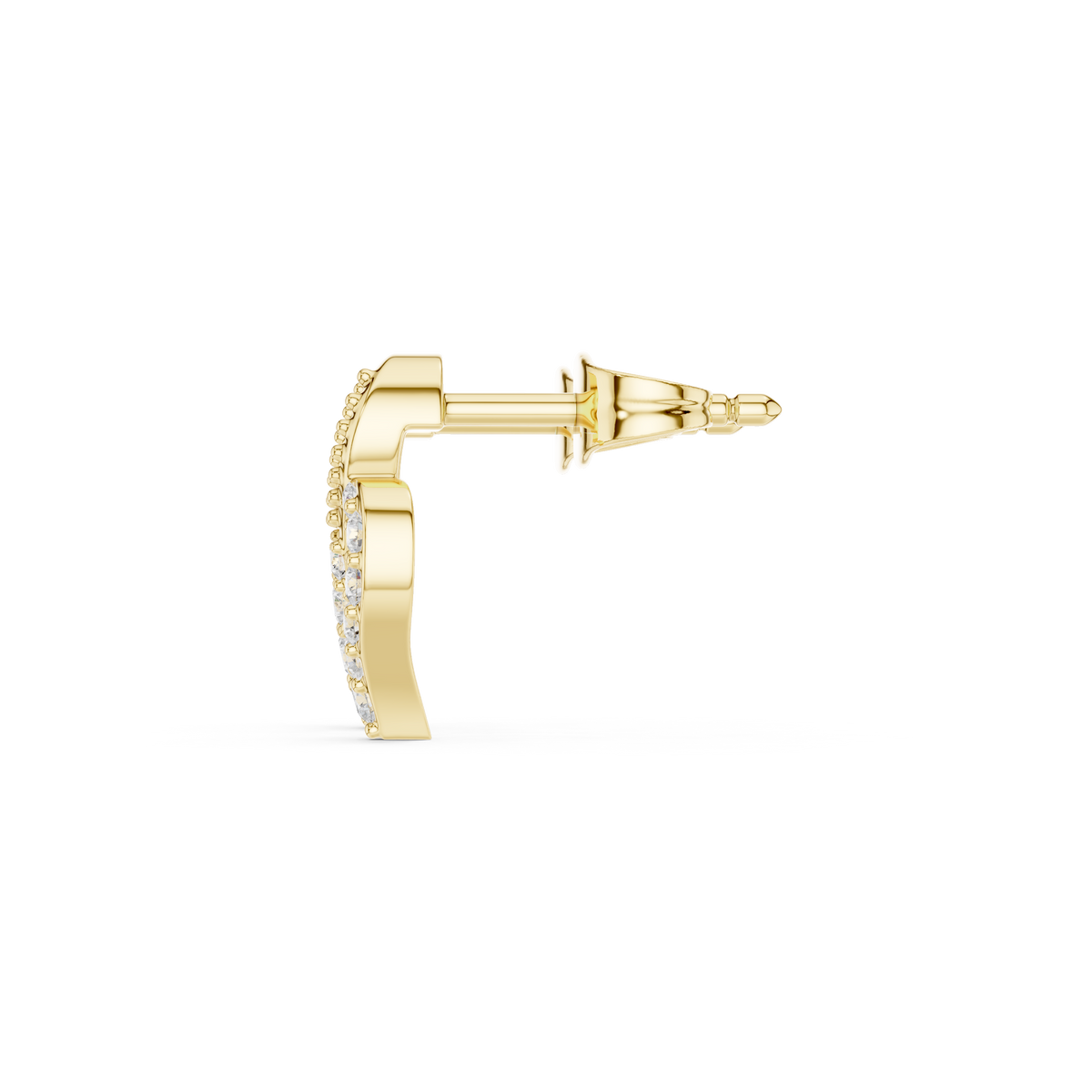 Elira Sculpted Diamond Leaf Studs