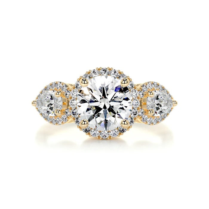 1.5 CT Brilliant Round Three Stone Diamond Ring