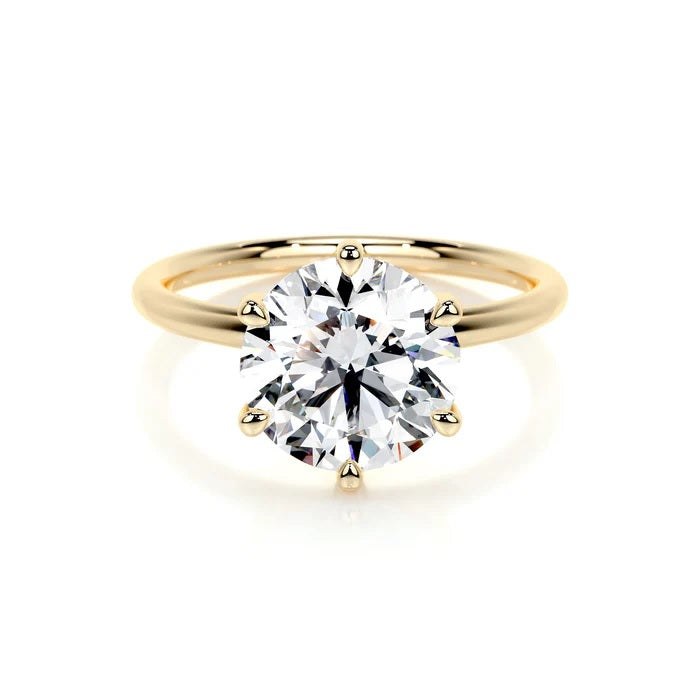 2CT Brilliant Round Solitaire Diamond Ring