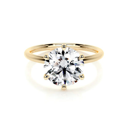 2CT Brilliant Round Solitaire Diamond Ring