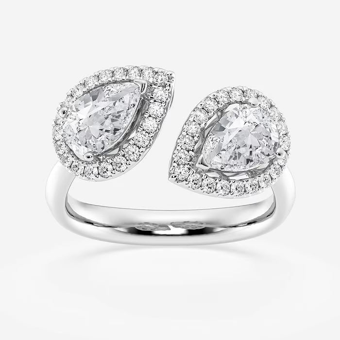 Pear Toi-et-Moi Ring