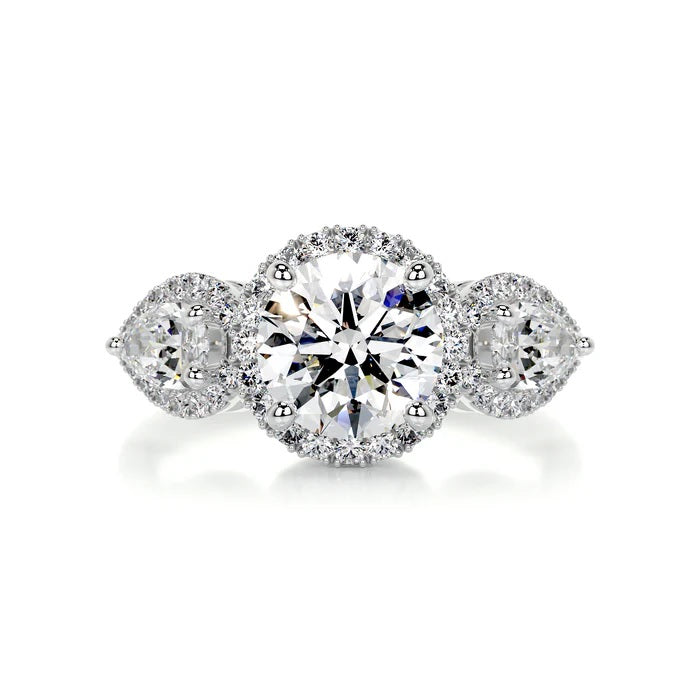 1.5 CT Brilliant Round Three Stone Diamond Ring