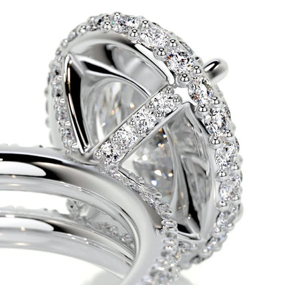 2 CT Solitaire Oval Diamond Accent Ring