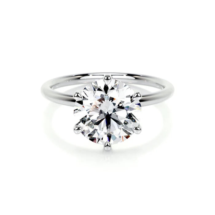 2CT Brilliant Round Solitaire Diamond Ring