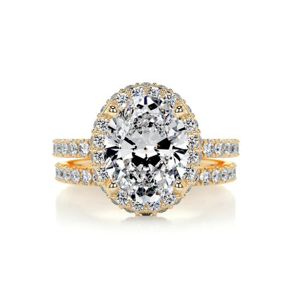 2 CT Solitaire Oval Diamond Accent Ring