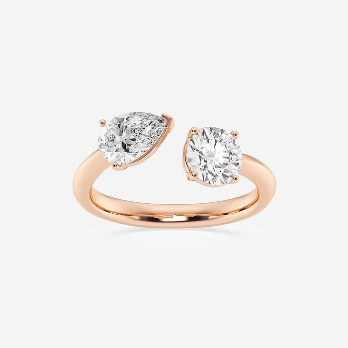 1.5 CTs Pear & Round Toi-et-Moi Ring