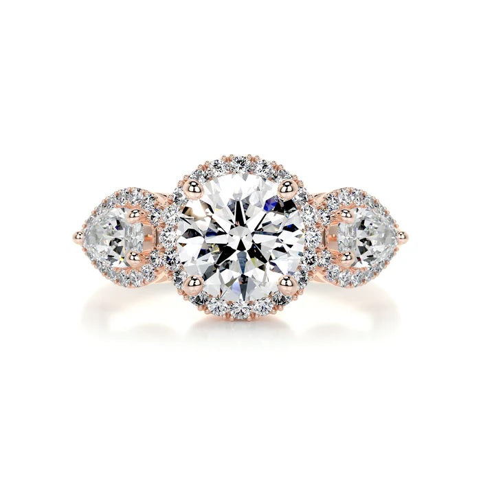 1.5 CT Brilliant Round Three Stone Diamond Ring