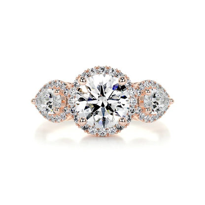 1.5 CT Brilliant Round Three Stone Diamond Ring