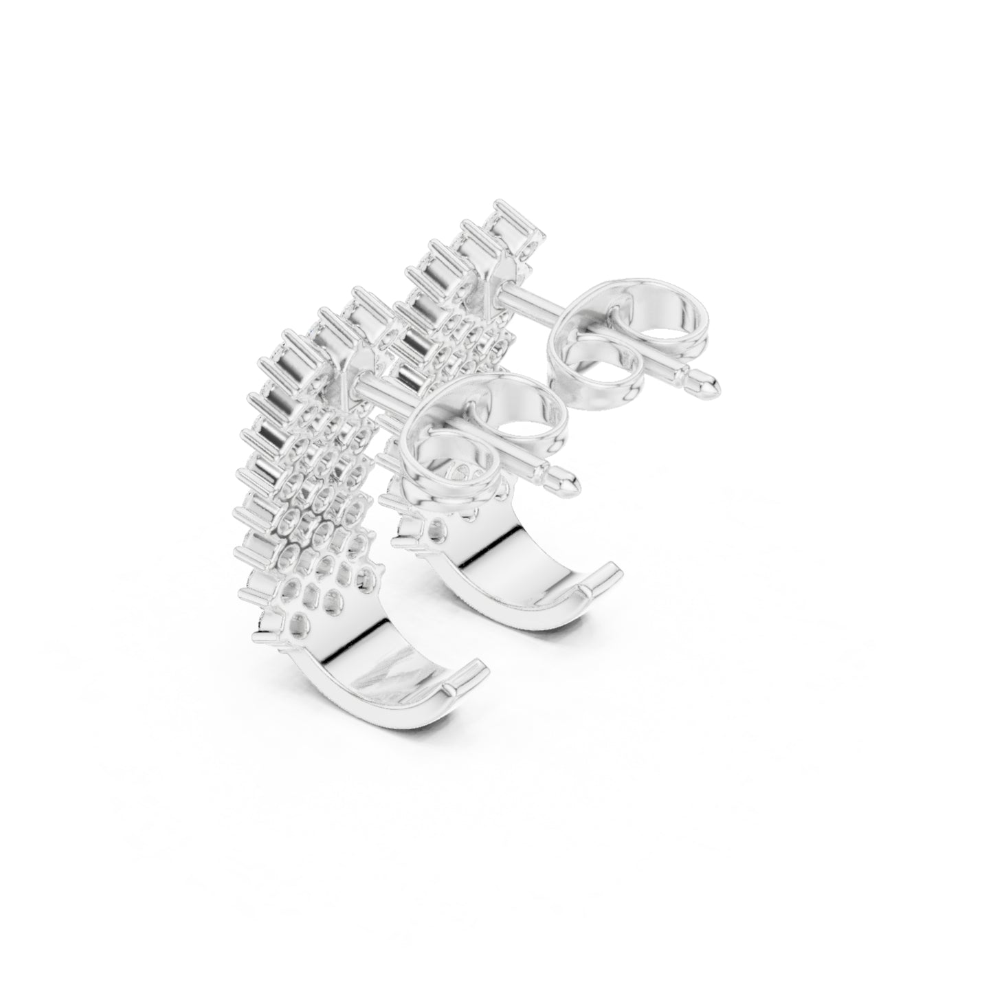Lustra Luxe Round Lab Grown Diamond Stud Earrings in Gold for Women