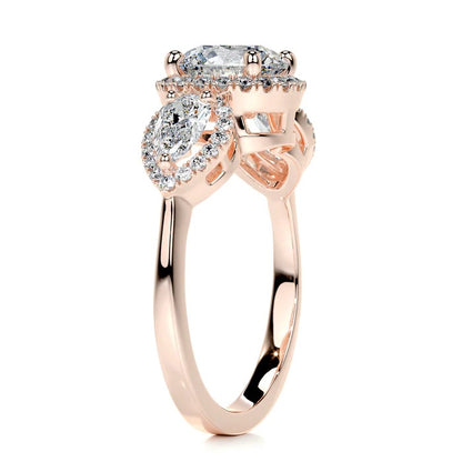 1.5 CT Brilliant Round Three Stone Diamond Ring