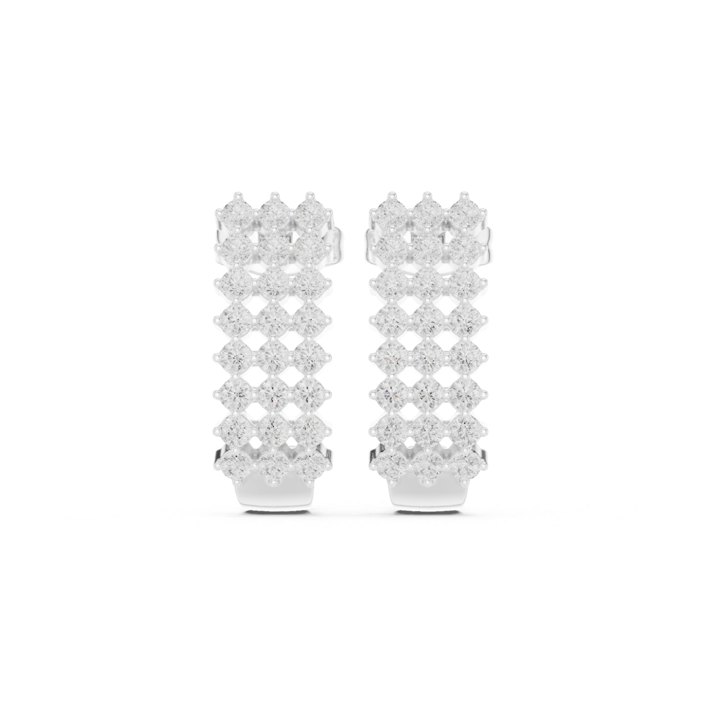 Lustra Luxe Round Lab Grown Diamond Stud Earrings in Gold for Women