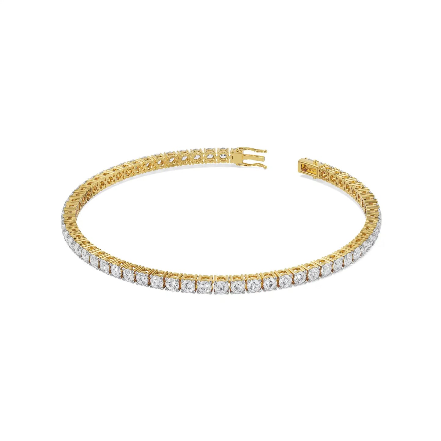 5Ct Queens Round Diamond Tennis Bracelet