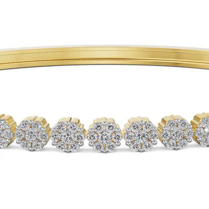 Rosie Clustered Round Diamond Bracelet