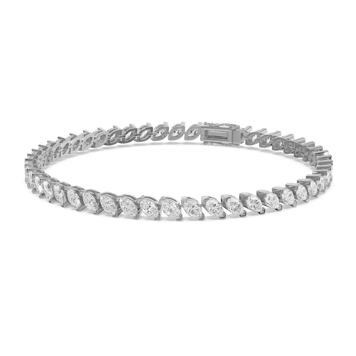 10Cts Marquise Diamond Tennis Bracelet