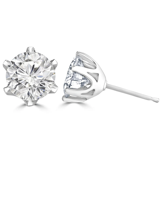 1 CT Brilliant Round Stud Earrings