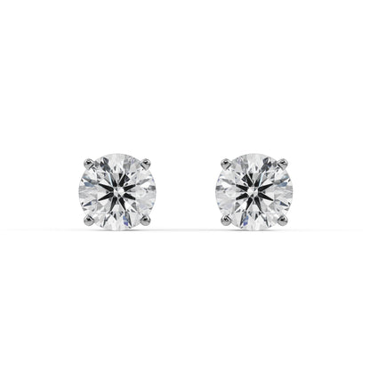 1 Ct Brilliant round Stud earrings