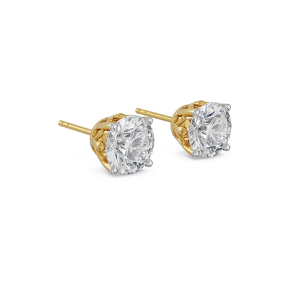 1 Ct Brilliant round Stud earrings