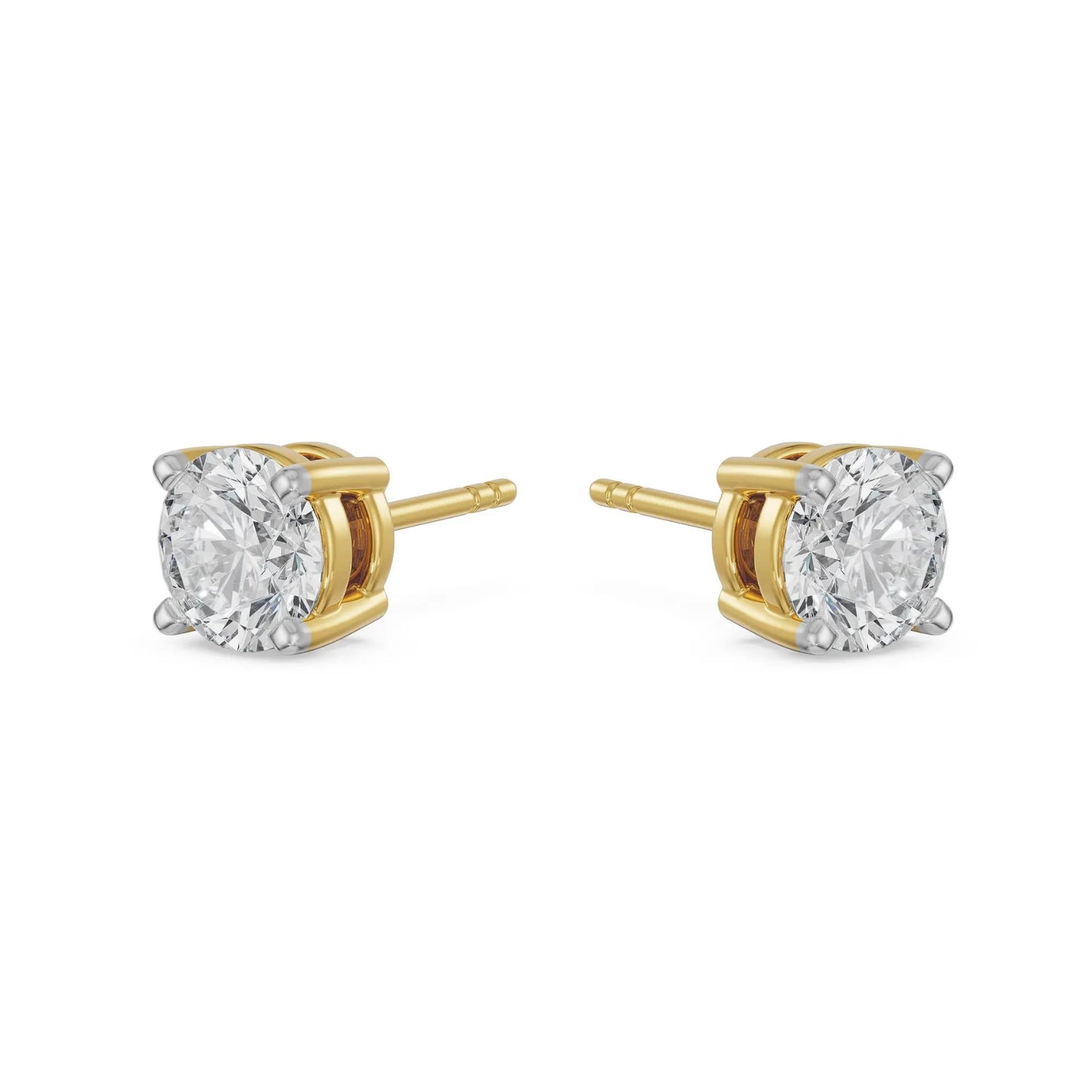 1 CT Classic Round Solitaire Stud Earring