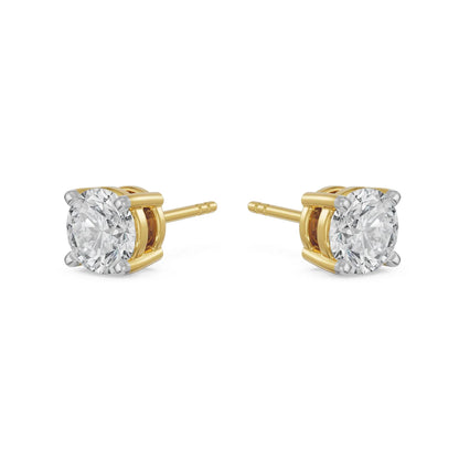 1 CT Classic Round Solitaire Stud Earring