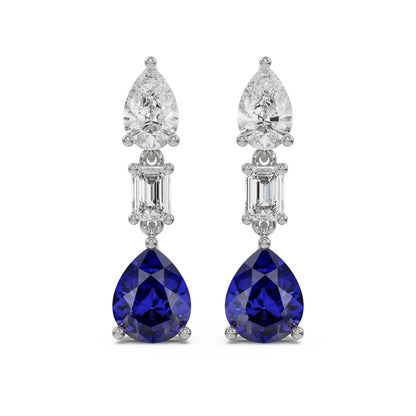 Sapphire Drop Earrings