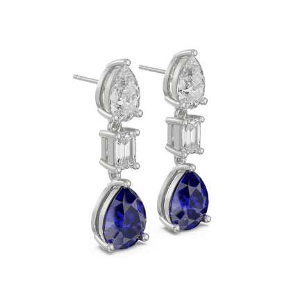 Sapphire Drop Earrings