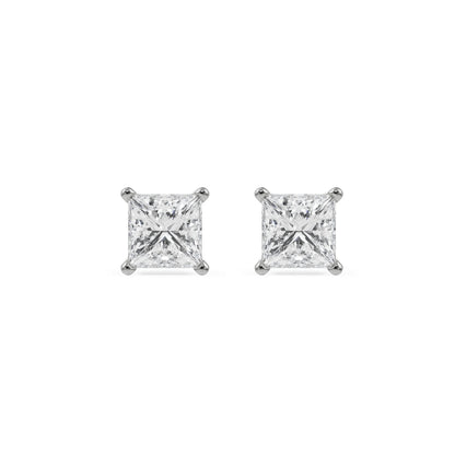 2 CT Timeless Princess Solitaire Studs Earrings