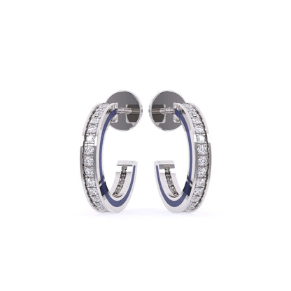 0.6 TCW Round Diamond hoops Earrings