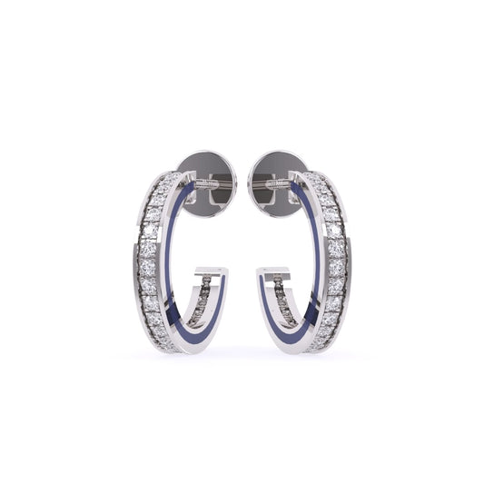 0.6 TCW Round Diamond hoops Earrings