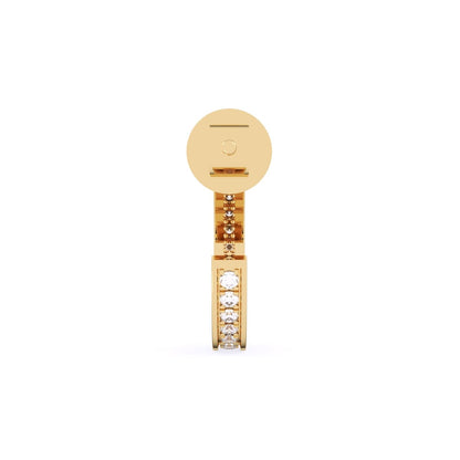 0.6 TCW Round Diamond hoops Earrings