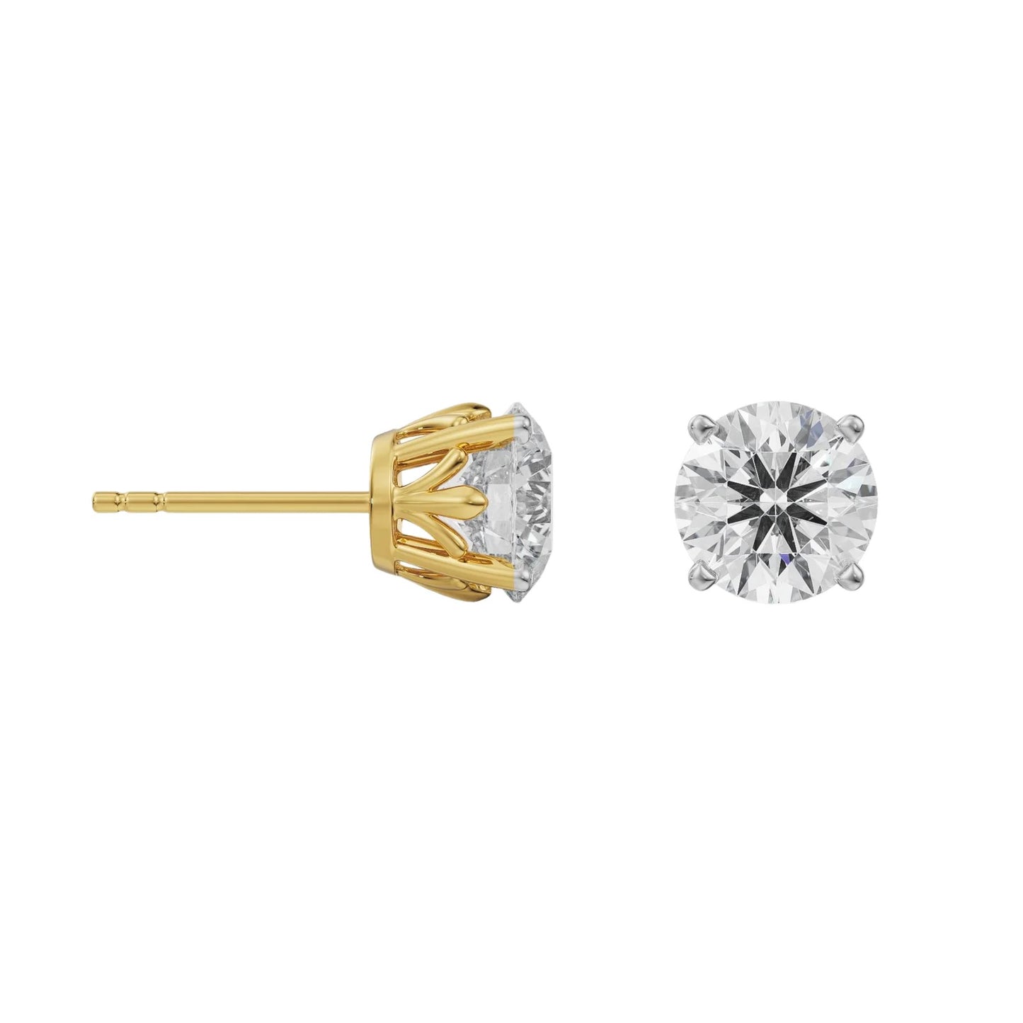 1.5 CT Classic Round Diamond Studs Earrings