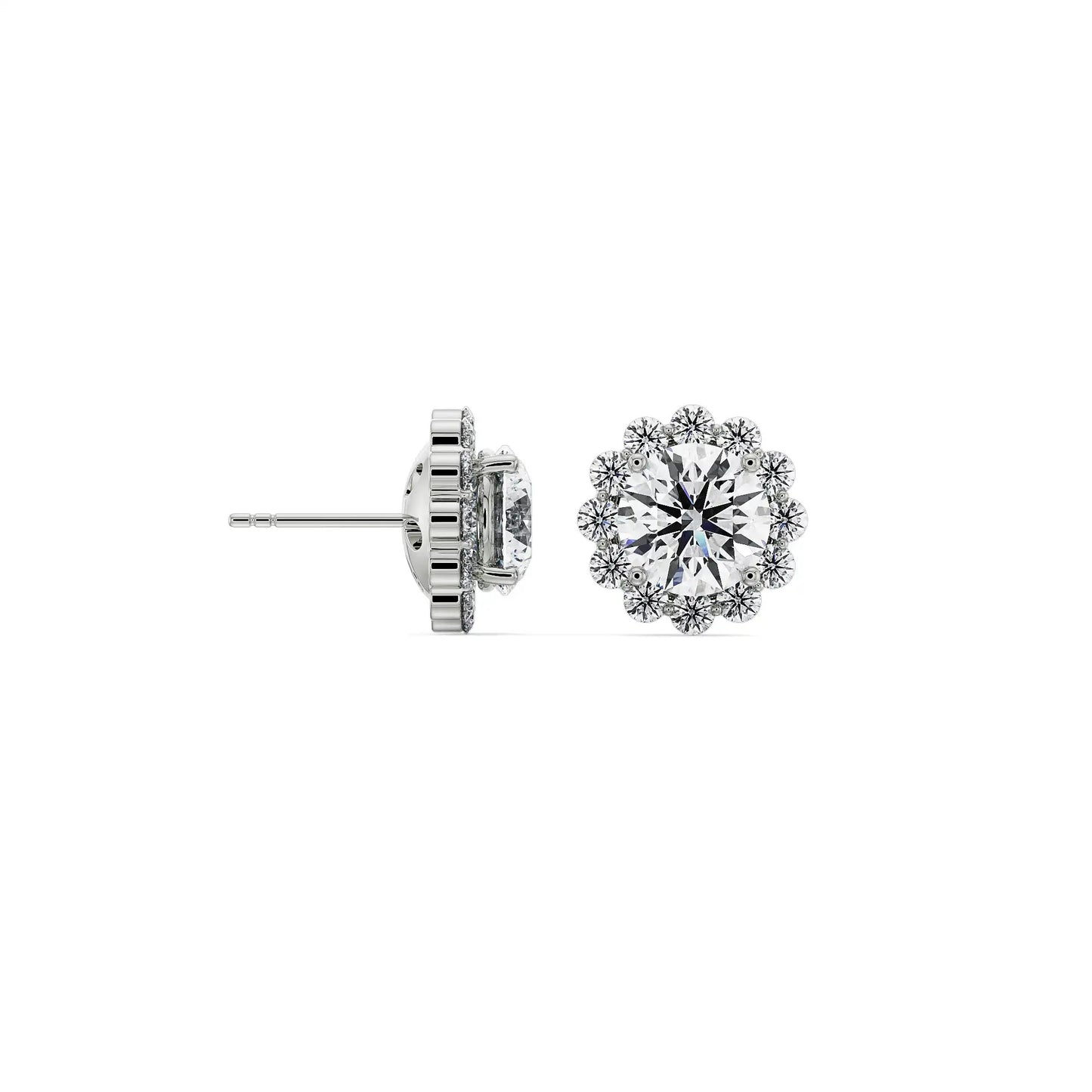 1 CT Sunflower Detachable Diamond Studs Earrings