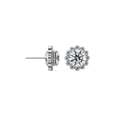 1 CT Sunflower Detachable Diamond Studs Earrings