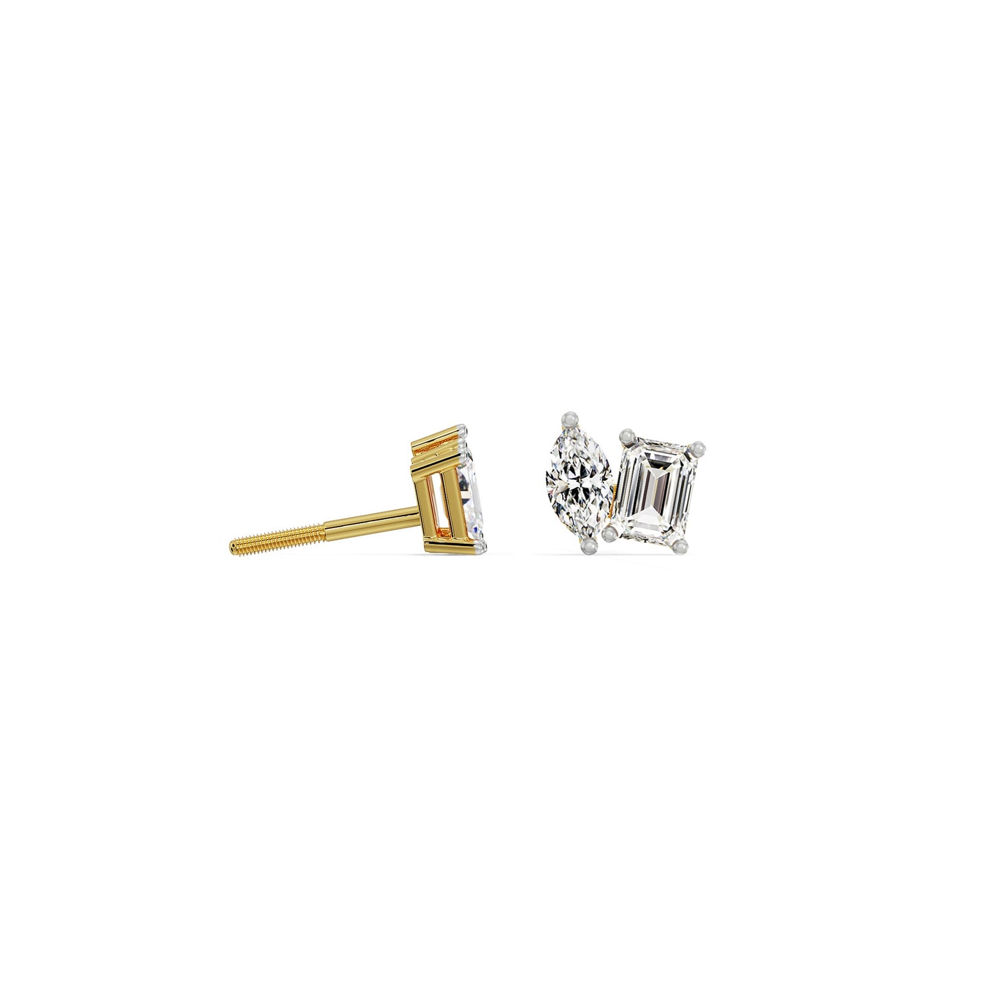 Duo Solitaire Diamond Studs