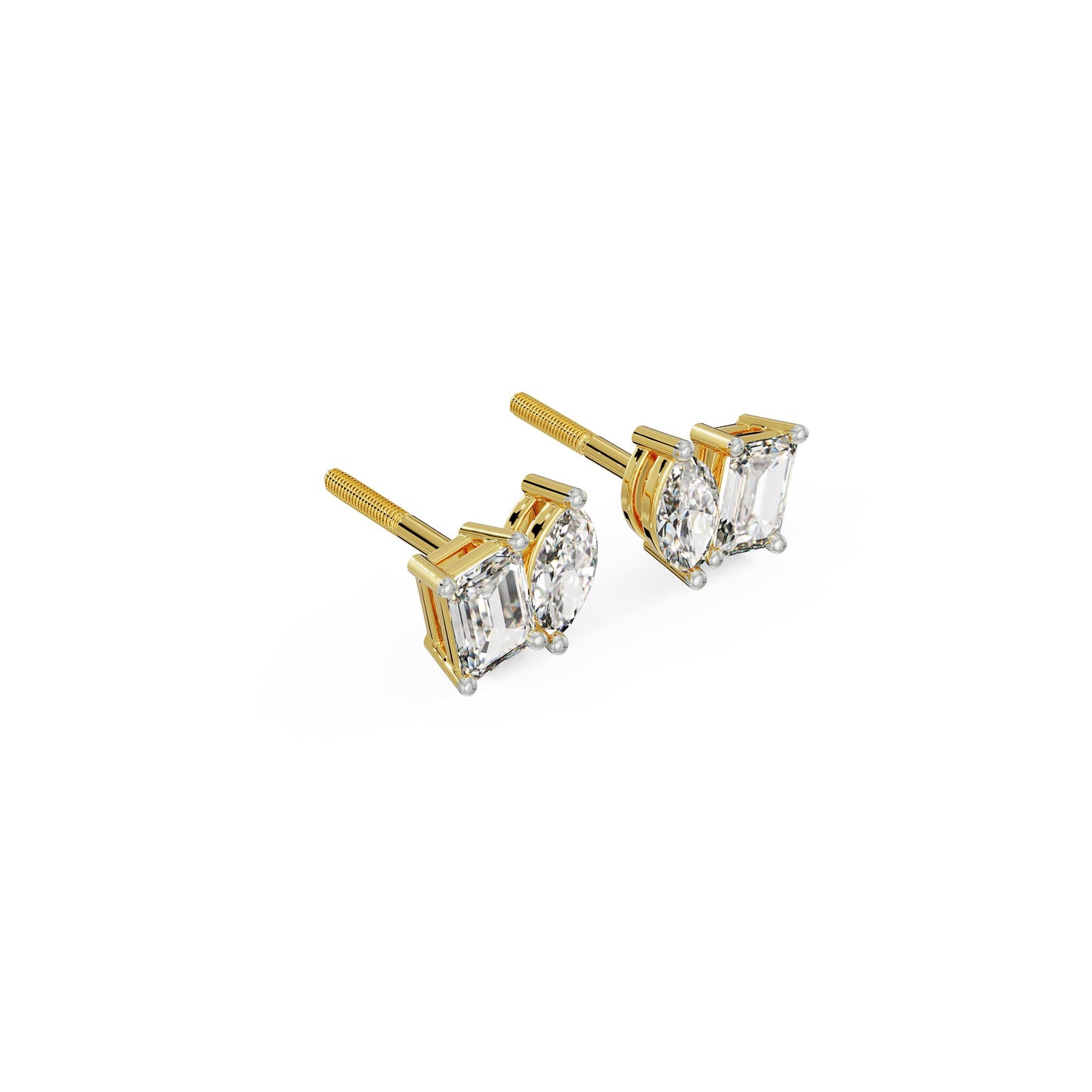 Duo Solitaire Diamond Studs