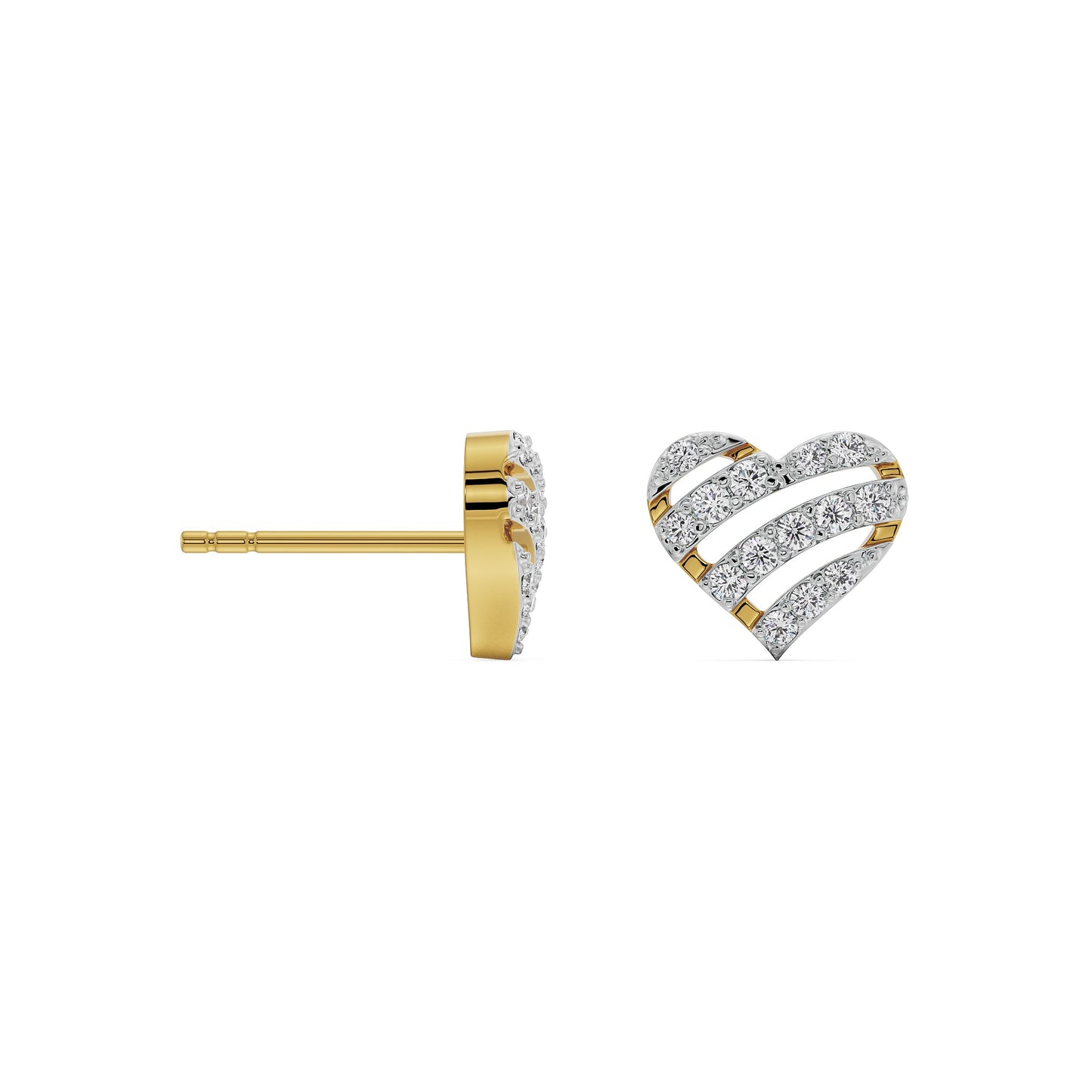 Cupid's Delight Diamond Studs Earrings