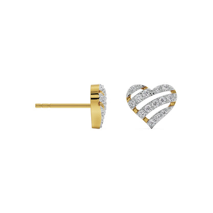 Cupid's Delight Diamond Studs Earrings