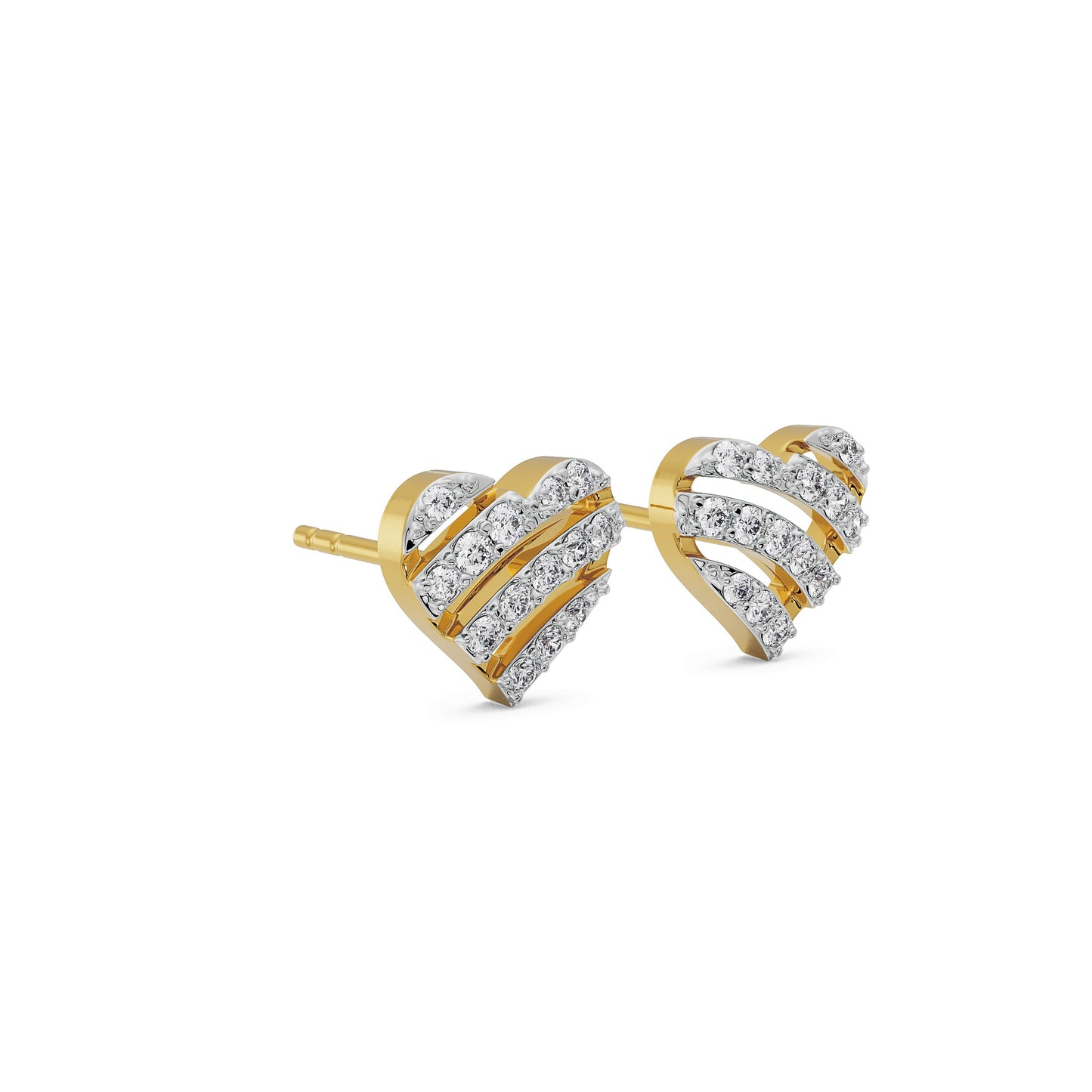 Cupid's Delight Diamond Studs Earrings