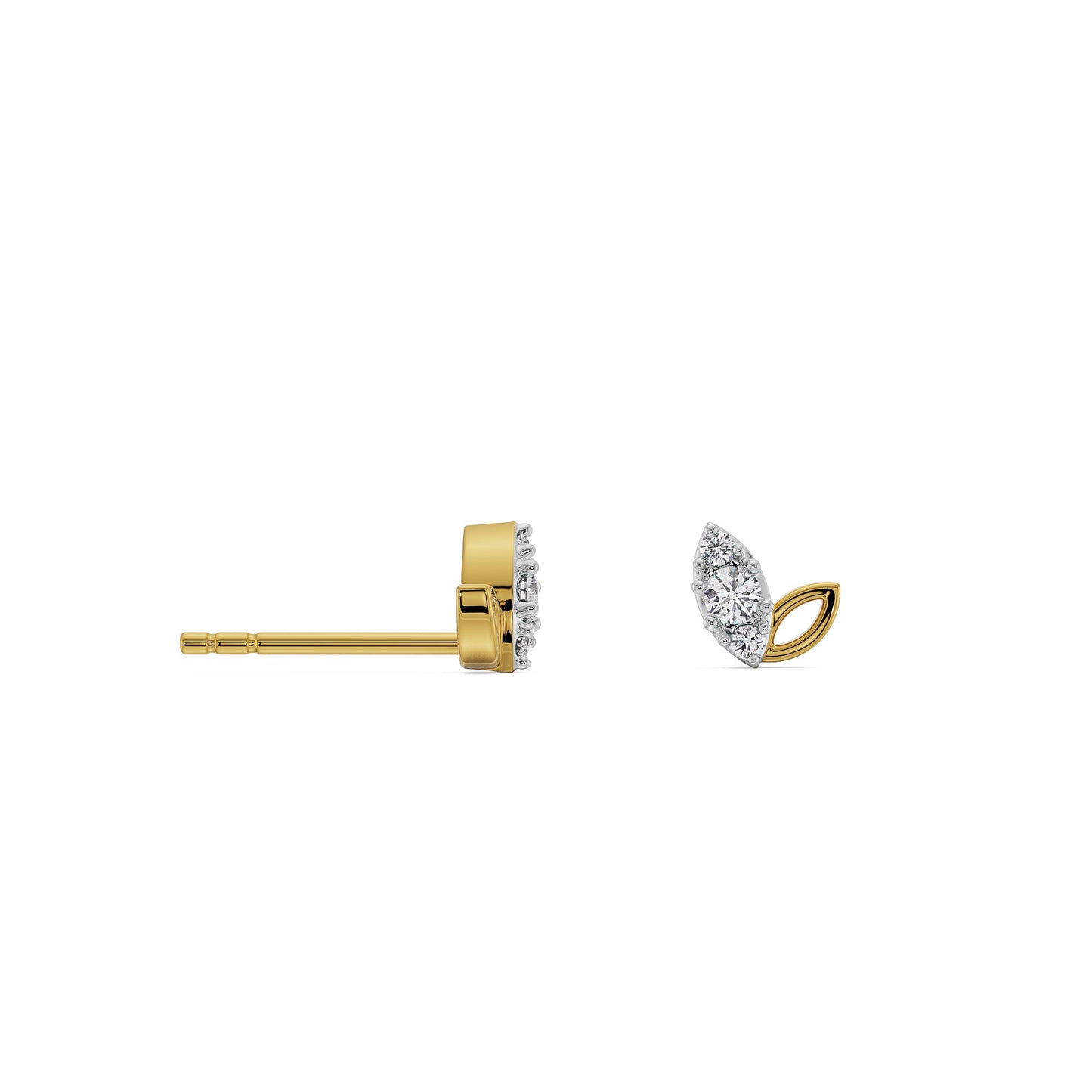 Duo Marquise Diamond Studs Earrings