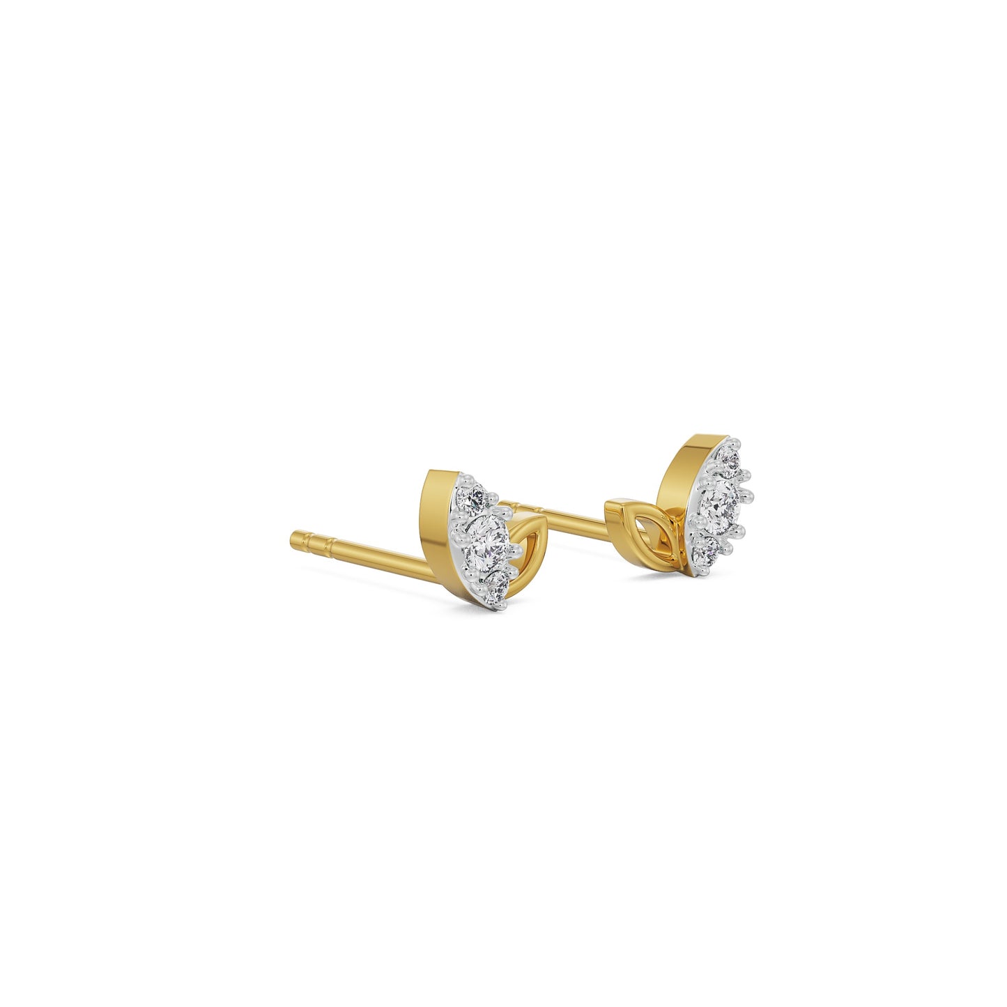 Duo Marquise Diamond Studs Earrings
