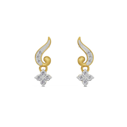 Gleaming Akira Diamond Stud Earrings