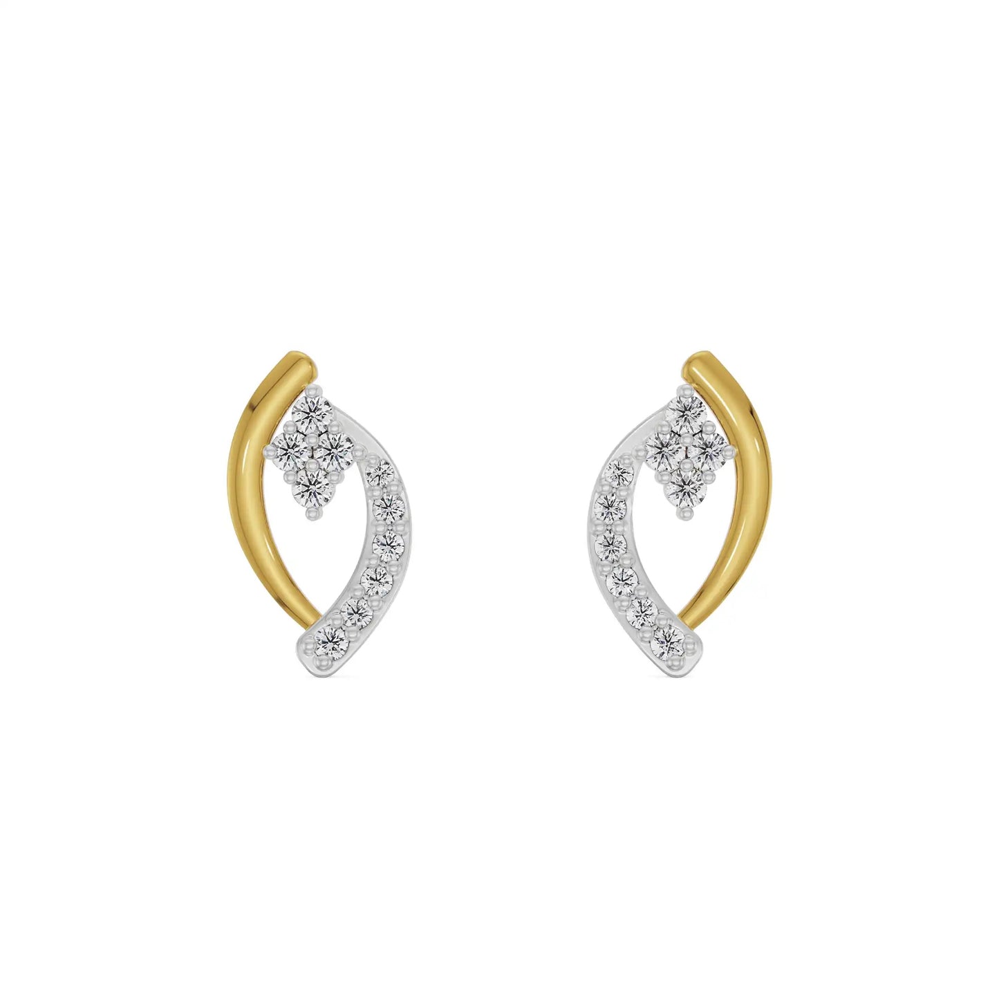 Leafy Symphony Diamond Studs Earrings