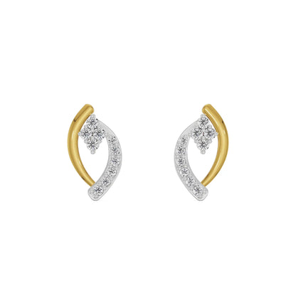 Leafy Symphony Diamond Studs Earrings