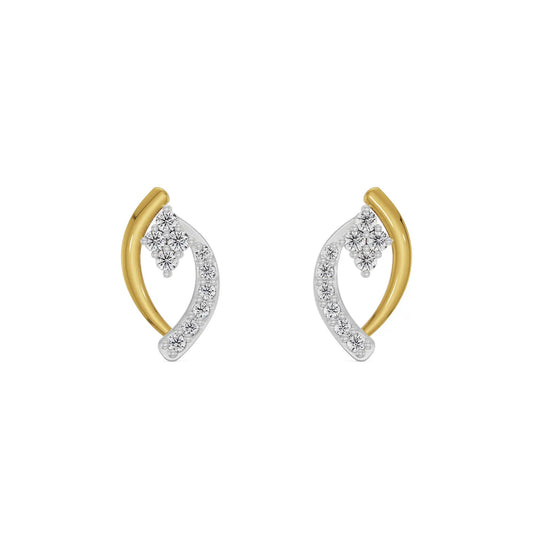 Leafy Symphony Diamond Studs Earrings