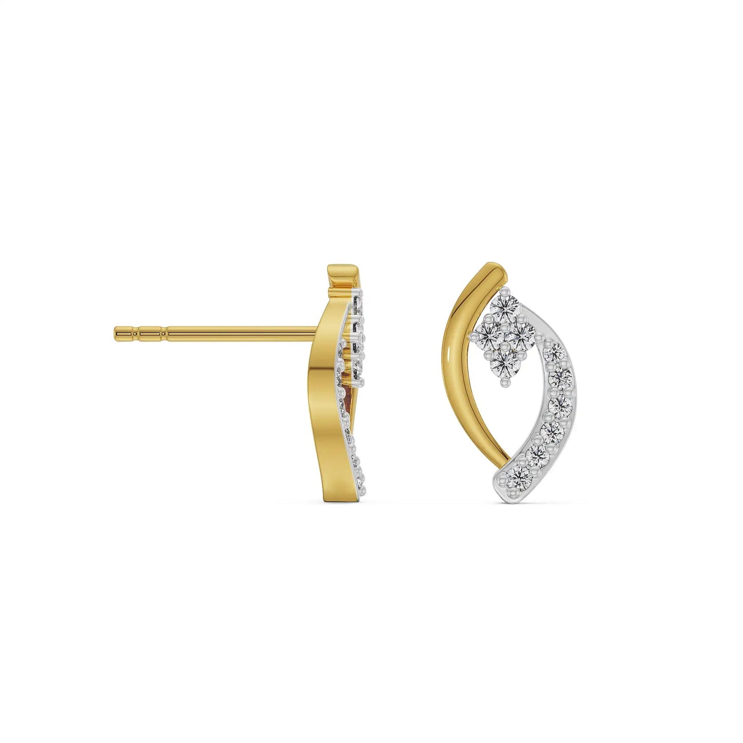 Leafy Symphony Diamond Studs Earrings